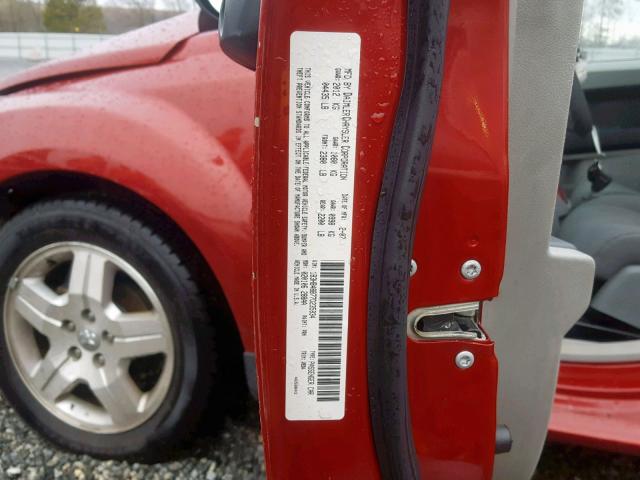 1B3HB48B77D235834 - 2007 DODGE CALIBER SX RED photo 10