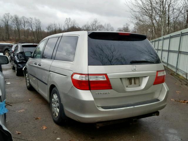 5FNRL38287B041607 - 2007 HONDA ODYSSEY LX SILVER photo 3