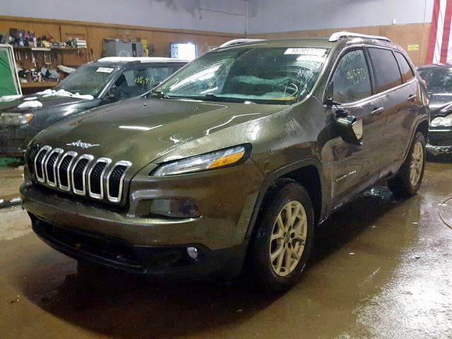 1C4PJMCS7EW223477 - 2014 JEEP CHEROKEE L GREEN photo 2