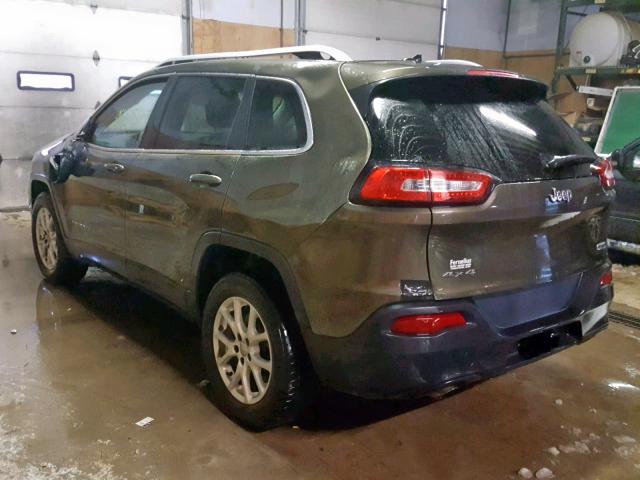 1C4PJMCS7EW223477 - 2014 JEEP CHEROKEE L GREEN photo 3