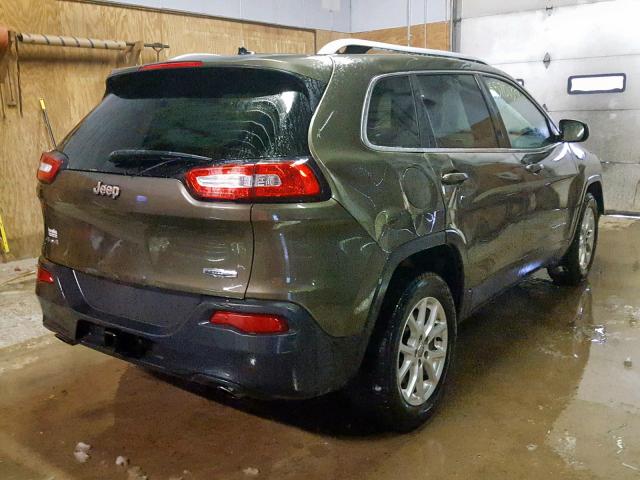 1C4PJMCS7EW223477 - 2014 JEEP CHEROKEE L GREEN photo 4