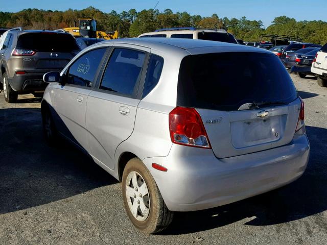 KL1TD666X7B702087 - 2007 CHEVROLET AVEO BASE ვერცხლისფერი ფოტო 3