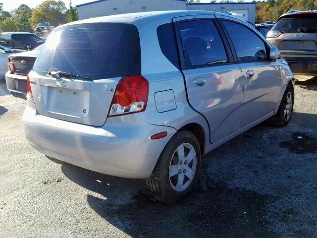 KL1TD666X7B702087 - 2007 CHEVROLET AVEO BASE ვერცხლისფერი ფოტო 4