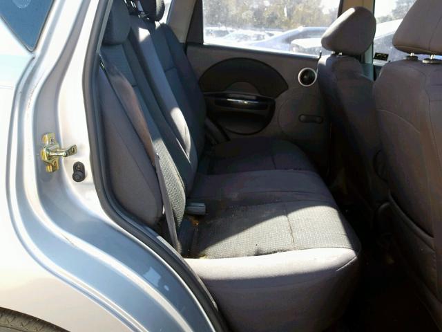KL1TD666X7B702087 - 2007 CHEVROLET AVEO BASE ვერცხლისფერი ფოტო 6
