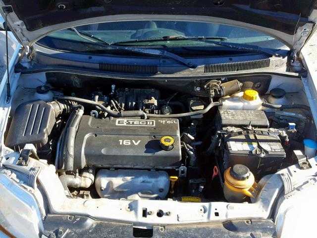 KL1TD666X7B702087 - 2007 CHEVROLET AVEO BASE ვერცხლისფერი ფოტო 7