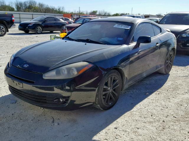 KMHHM66DX8U291353 - 2008 HYUNDAI TIBURON GS BLACK photo 2