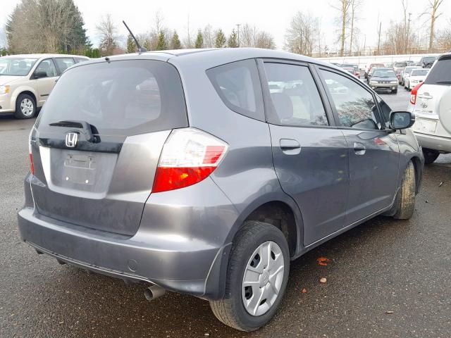 JHMGE8H39DC053795 - 2013 HONDA FIT GRAY photo 4