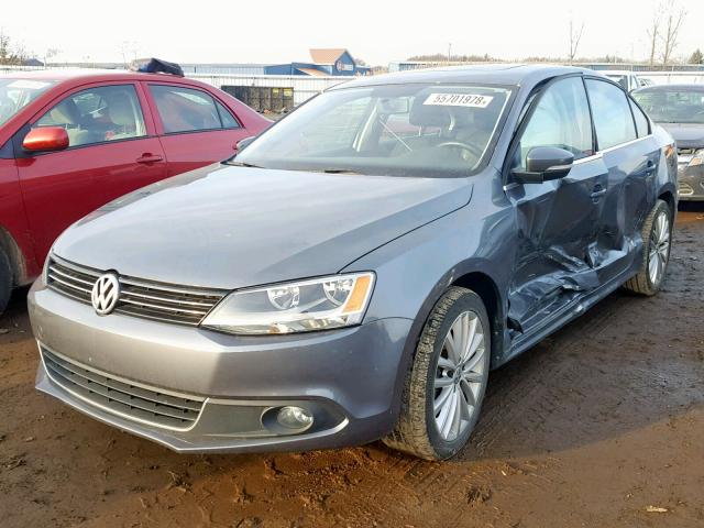 3VWL17AJ7EM412072 - 2014 VOLKSWAGEN JETTA SEL GRAY photo 2