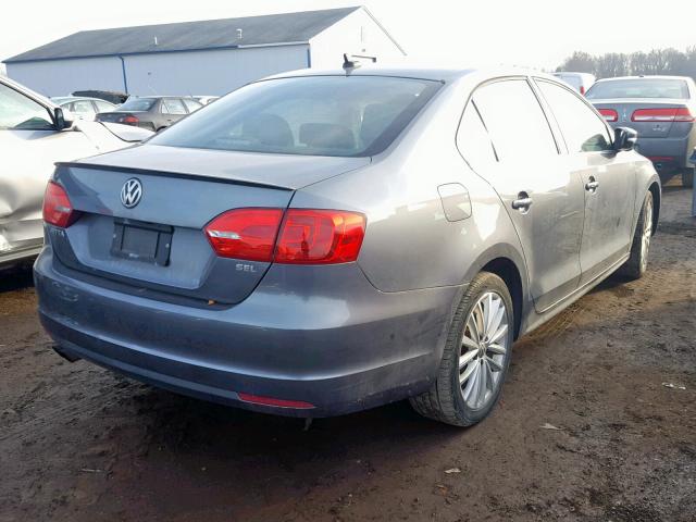 3VWL17AJ7EM412072 - 2014 VOLKSWAGEN JETTA SEL GRAY photo 4