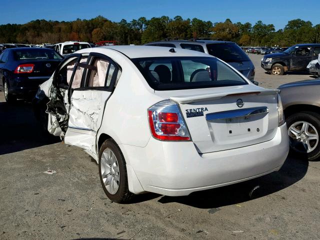 3N1AB6AP0CL685186 - 2012 NISSAN SENTRA 2.0 WHITE photo 3