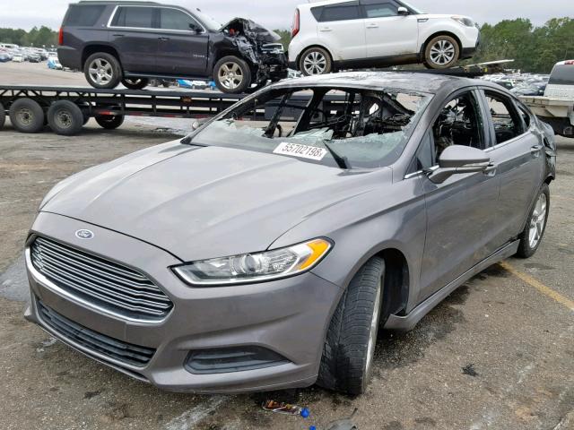 3FA6P0H79ER273247 - 2014 FORD FUSION SE GRAY photo 2