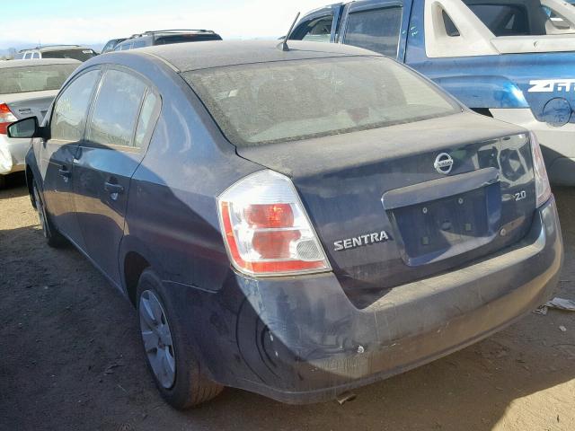 3N1AB61E67L643819 - 2007 NISSAN SENTRA 2.0 BLUE photo 3