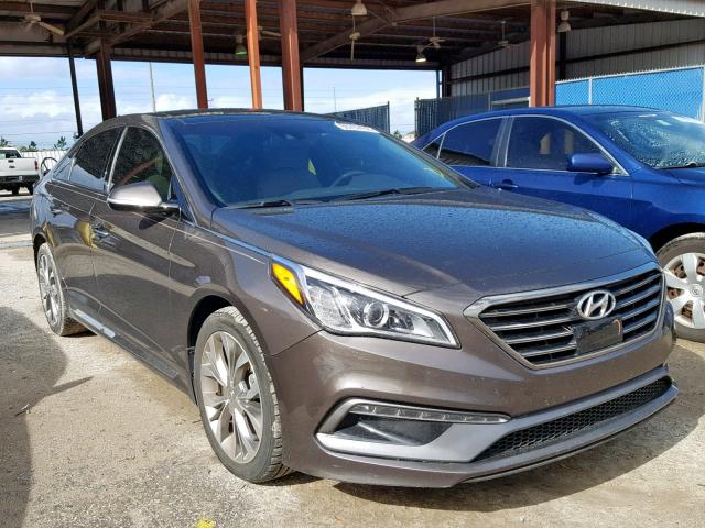 5NPE34ABXFH235411 - 2015 HYUNDAI SONATA SPO BROWN photo 1