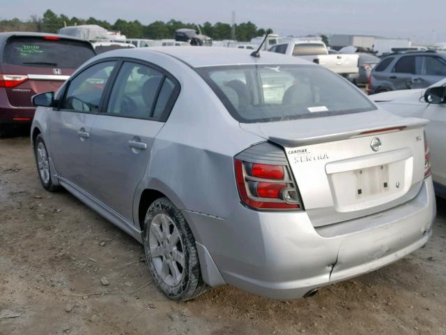 3N1AB6AP1CL664427 - 2012 NISSAN SENTRA 2.0 SILVER photo 3