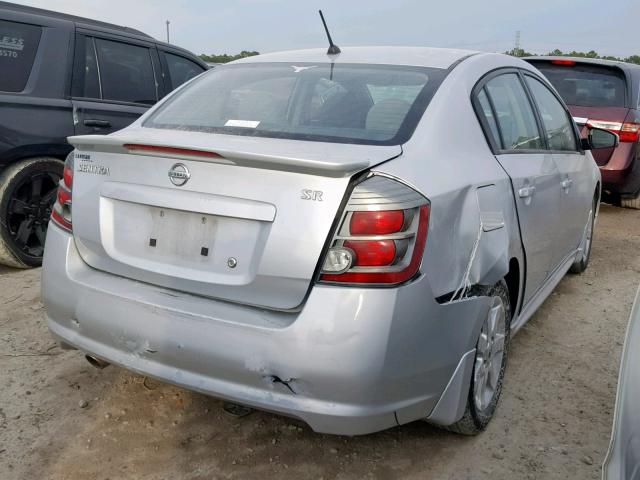 3N1AB6AP1CL664427 - 2012 NISSAN SENTRA 2.0 SILVER photo 4