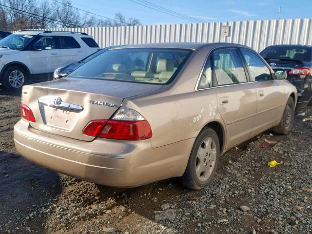 4T1BF28B63U296160 - 2003 TOYOTA AVALON XL GOLD photo 4