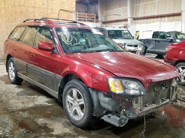 4S3BH806047614399 - 2004 SUBARU LEGACY OUT MAROON photo 1