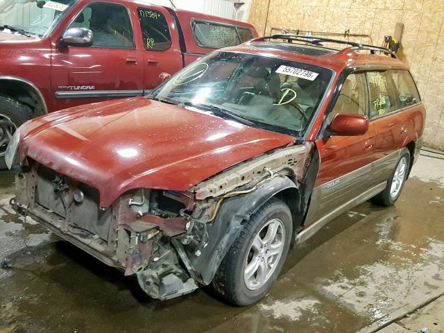 4S3BH806047614399 - 2004 SUBARU LEGACY OUT MAROON photo 2