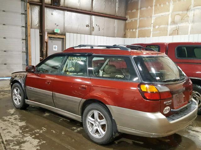 4S3BH806047614399 - 2004 SUBARU LEGACY OUT MAROON photo 3