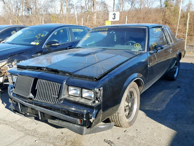 1G4GJ1175HP464297 - 1987 BUICK REGAL BLACK photo 2