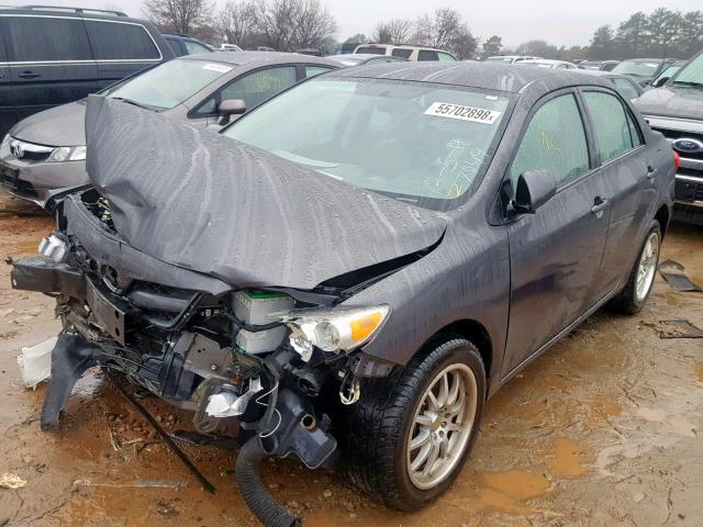 5YFBU4EE3CP007849 - 2012 TOYOTA COROLLA BA GRAY photo 2