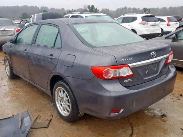 5YFBU4EE3CP007849 - 2012 TOYOTA COROLLA BA GRAY photo 3