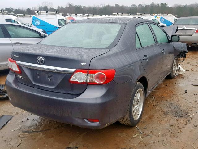 5YFBU4EE3CP007849 - 2012 TOYOTA COROLLA BA GRAY photo 4