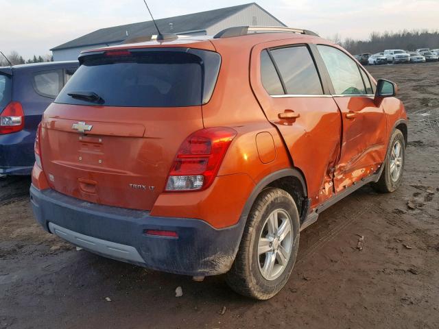 KL7CJLSB6FB178841 - 2015 CHEVROLET TRAX 1LT ORANGE photo 4