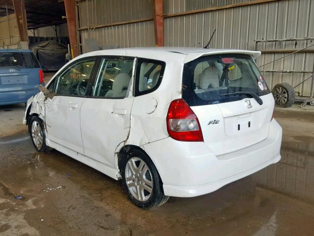 JHMGD38677S029117 - 2007 HONDA FIT S WHITE photo 3