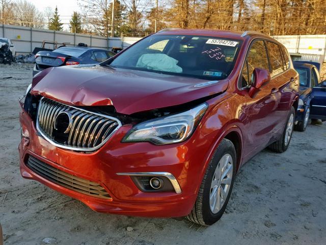 LRBFXBSA2HD219570 - 2017 BUICK ENVISION E RED photo 2