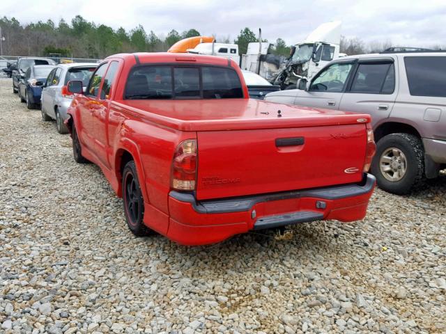 5TETU22N05Z069669 - 2005 TOYOTA TACOMA X-R RED photo 3