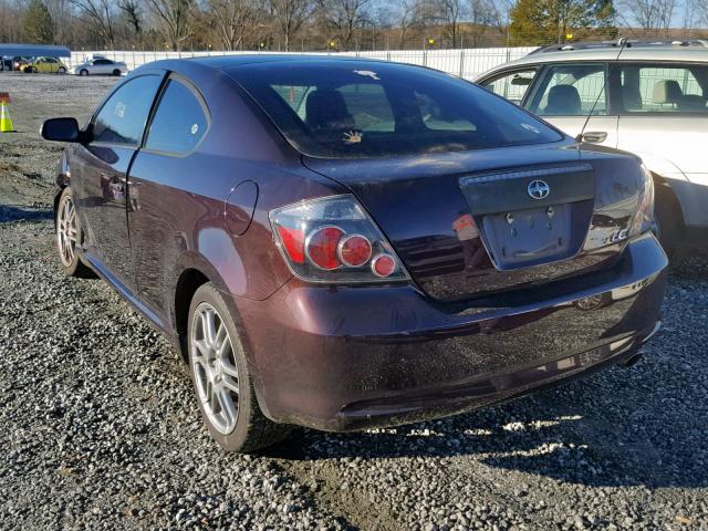 JTKDE167290281737 - 2009 TOYOTA SCION TC ბურგუნდია ფოტო 3