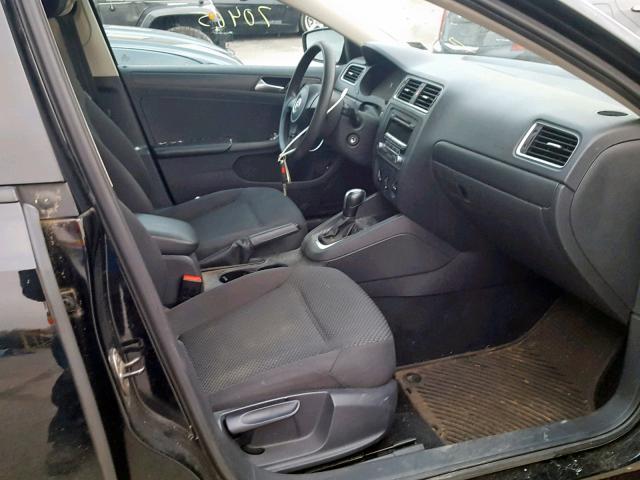 3VW2K7AJ7EM217338 - 2014 VOLKSWAGEN JETTA BASE BLACK photo 5