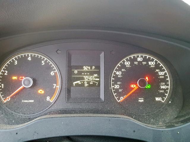 3VW2K7AJ7EM217338 - 2014 VOLKSWAGEN JETTA BASE BLACK photo 8