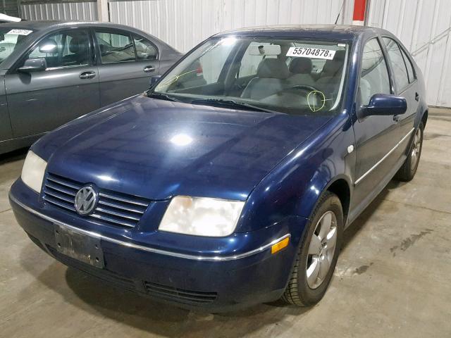 3VWSK69M04M021474 - 2004 VOLKSWAGEN JETTA GLS BLUE photo 2