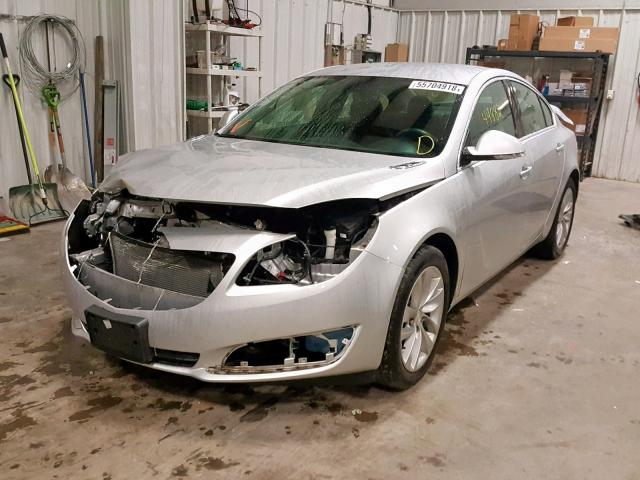 2G4GK5EX3G9150496 - 2016 BUICK REGAL SILVER photo 2