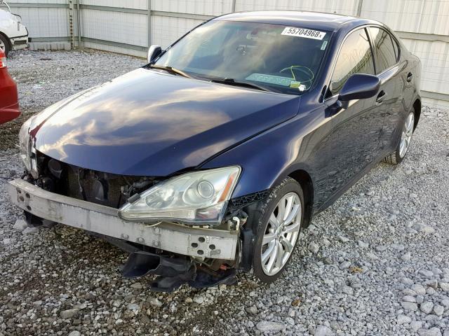 JTHCK262082024101 - 2008 LEXUS IS 250 BLUE photo 2