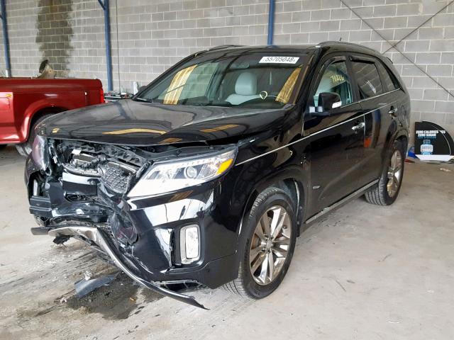 5XYKW4A76EG521798 - 2014 KIA SORENTO SX BLACK photo 2