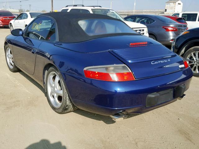 WP0CA2998YS651187 - 2000 PORSCHE 911 CARRER BLUE photo 3