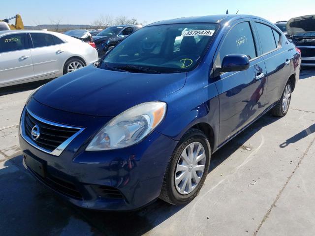 3N1CN7AP4EL822008 - 2014 NISSAN VERSA S BLUE photo 2