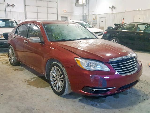 1C3CCBCB3CN307610 - 2012 CHRYSLER 200 LIMITE MAROON photo 1