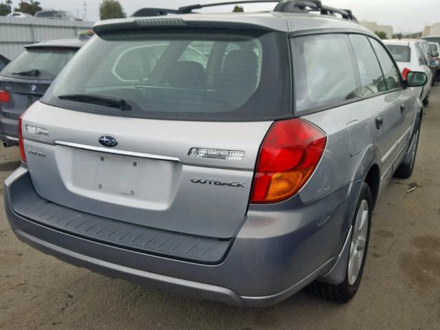 4S4BP61C376326992 - 2007 SUBARU LEGACY OUT SILVER photo 4