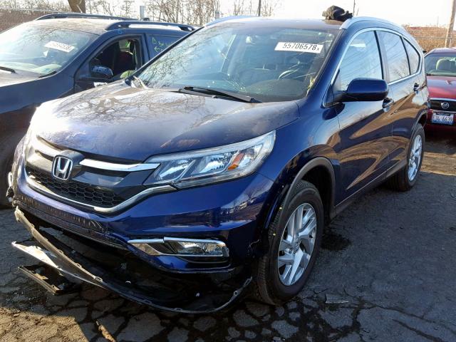 5J6RM4H79GL023364 - 2016 HONDA CR-V EXL BLUE photo 2