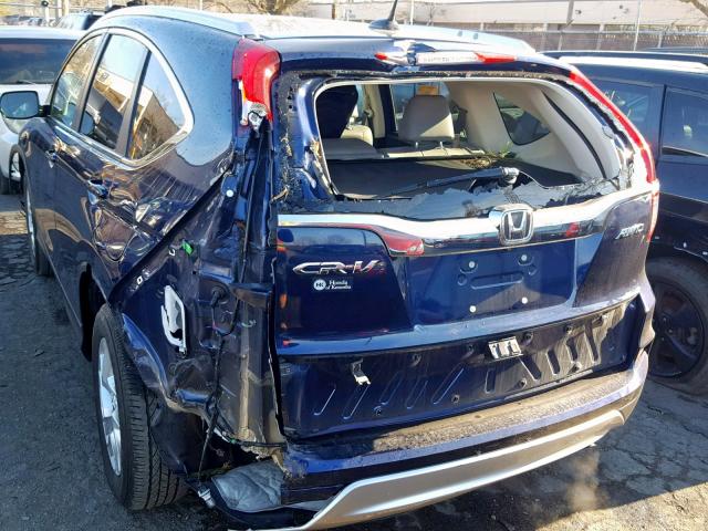 5J6RM4H79GL023364 - 2016 HONDA CR-V EXL BLUE photo 9