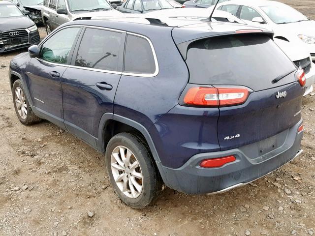 1C4PJMDB6FW587308 - 2015 JEEP CHEROKEE L BLUE photo 3