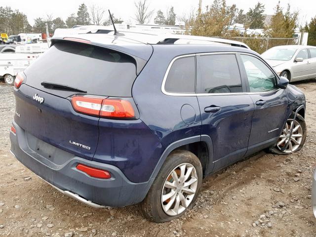 1C4PJMDB6FW587308 - 2015 JEEP CHEROKEE L BLUE photo 4