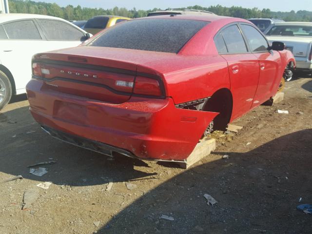 2C3CDXHG7CH287675 - 2012 DODGE CHARGER SX RED photo 4