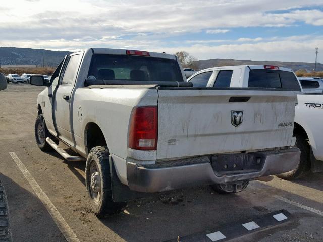 3D7TT2CT9AG190888 - 2010 DODGE RAM 2500 WHITE photo 3