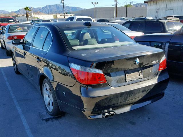 WBANE53566CK83438 - 2006 BMW 525 I BLACK photo 3