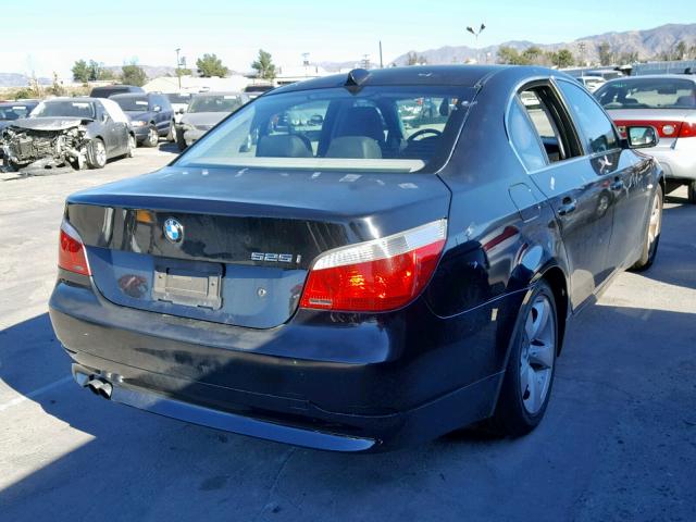 WBANE53566CK83438 - 2006 BMW 525 I BLACK photo 4